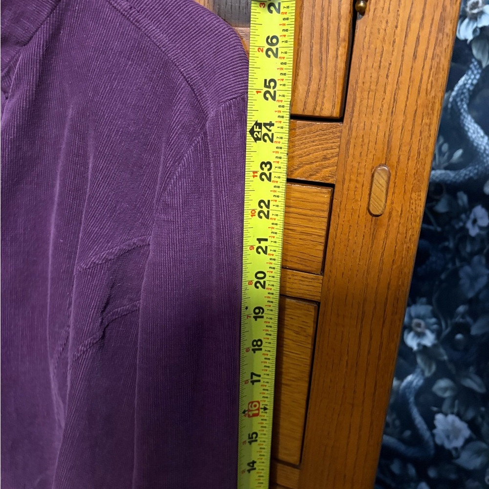 Purple Corduroy Button Down Jacket - image 5